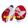 Pack gants & Genouillères Reno Tex rouge & blanc