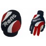 Pack gants & genouillères en noir & rouge & blanc (Remise 10 %)