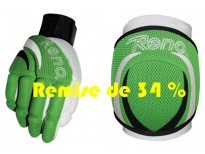Pack gants & genouillères Reno TEX - coloris : vert et blanc