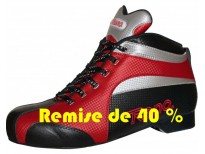 Chaussures Reno "FALCON" - coloris : rouge & noir & argent - T 46