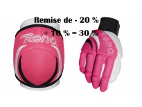 Pack Gants & genouillères Reno TEX en rose