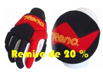 Pack gants Reno Tex marine & rouge 