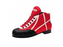 Chaussures "Initiation" - coloris rouge & liser&eacute; blanc